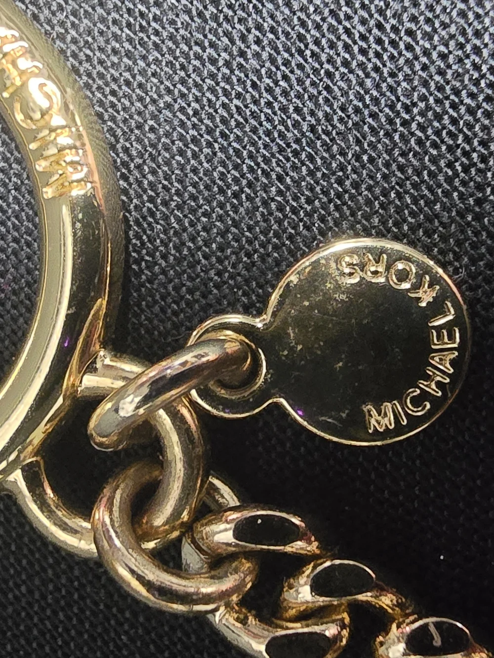 Michael Kors Gold 'S' Initial Keychain Charm
